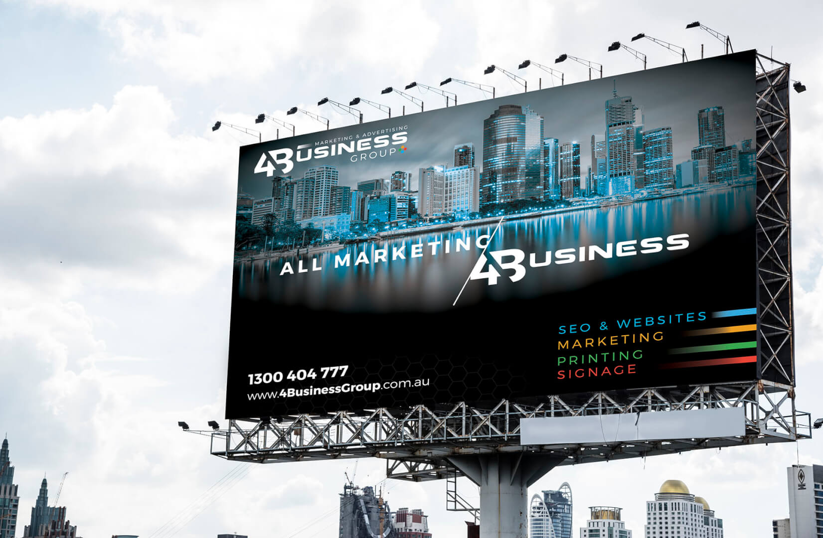 4Business Group - leading marketing agency - Signage Services - Blank bill board mockup