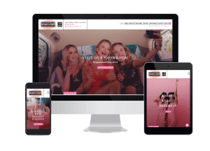 Designer Night website on three devices.